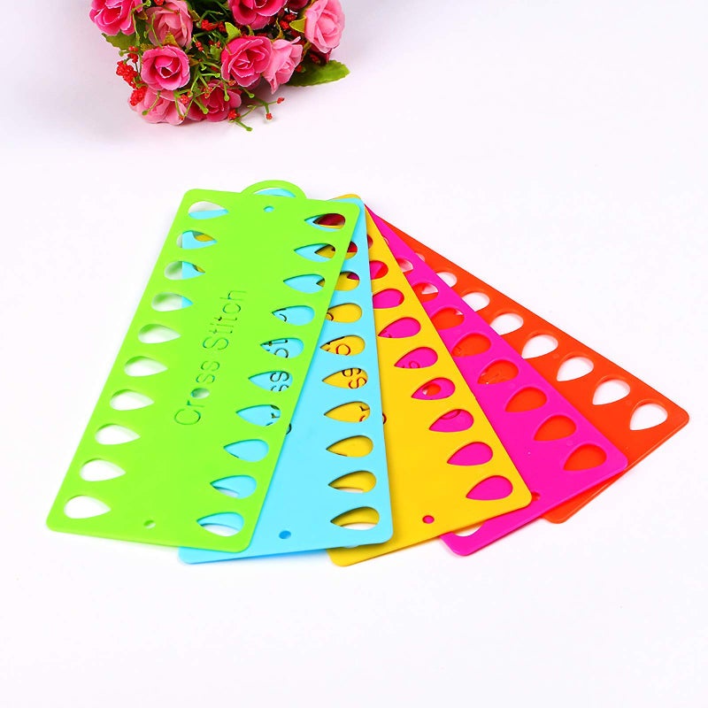 TCOTBE 5 Pack Embroidery Floss Organizer,Cross Stitch Thread Holder Storage Tool 20 Positions Craft Storage Holder Tools Accessory for Cotton Thread Craft DIY Sewing Storage Multicolor - Image 2